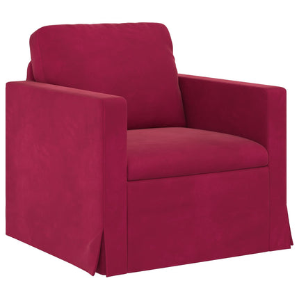 Soffa Vinröd 78 x 78 x 80 cm Sammet