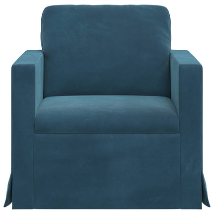 Soffa Blå 78 x 78 x 80 cm Sammet