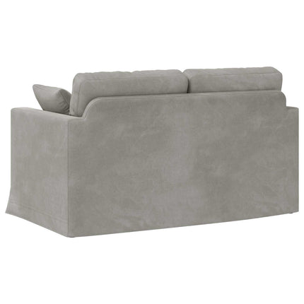 Soffa Ljusgrå 138 x 78 x 80 cm Sammet