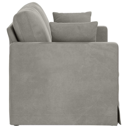 Soffa Ljusgrå 138 x 78 x 80 cm Sammet