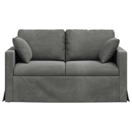 Soffa Mörkgrå 138 x 78 x 80 cm Sammet