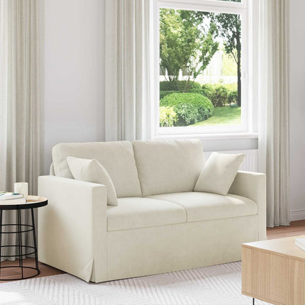 Soffa Kräm 138 x 78 x 80 cm Sammet