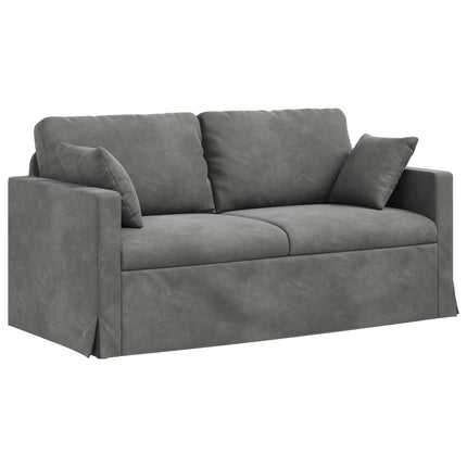 Soffa Mörkgrå 158 x 78 x 80 cm Sammet