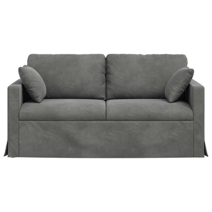 Soffa Mörkgrå 158 x 78 x 80 cm Sammet