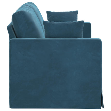 Soffa Blå 158 x 78 x 80 cm Sammet