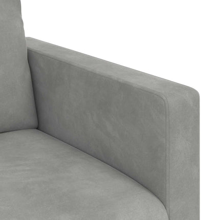 Soffa Ljusgrå 198 x 78 x 80 cm Sammet