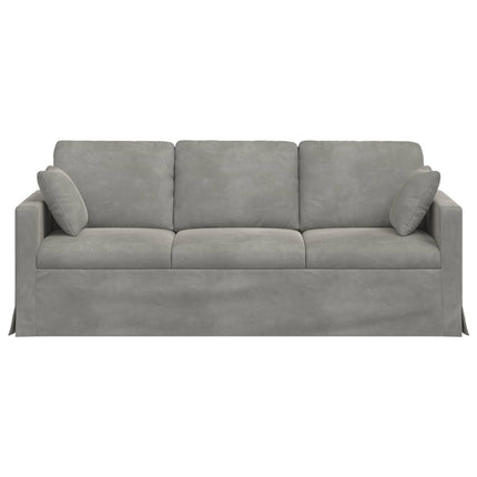 Soffa Ljusgrå 198 x 78 x 80 cm Sammet