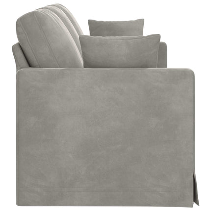 Soffa Ljusgrå 198 x 78 x 80 cm Sammet