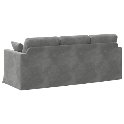 Soffa Mörkgrå 198 x 78 x 80 cm Sammet
