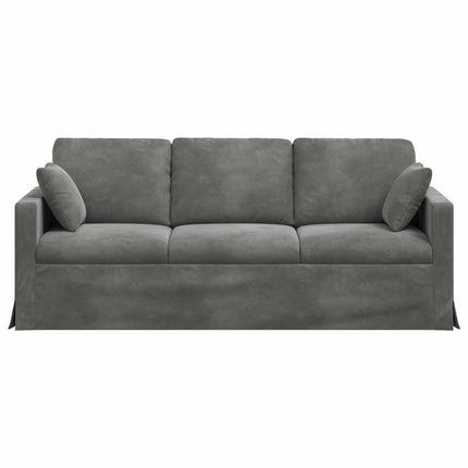 Soffa Mörkgrå 198 x 78 x 80 cm Sammet