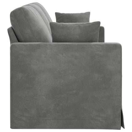 Soffa Mörkgrå 198 x 78 x 80 cm Sammet