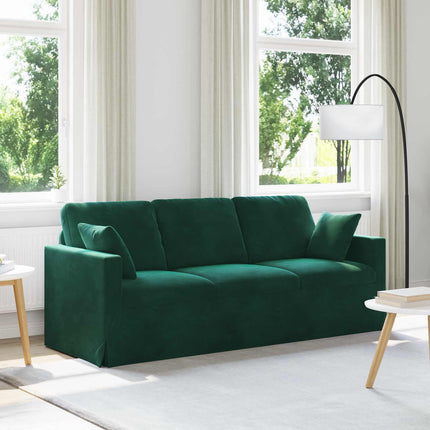 Soffa Mörkgrön 198 x 78 x 80 cm Sammet