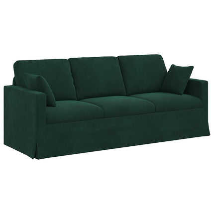 Soffa Mörkgrön 198 x 78 x 80 cm Sammet