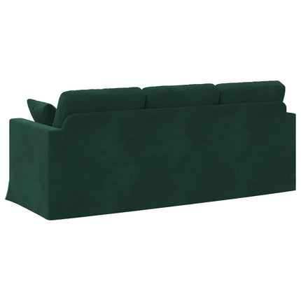 Soffa Mörkgrön 198 x 78 x 80 cm Sammet