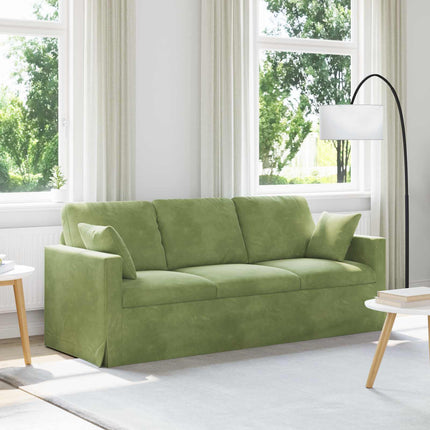 Soffa Ljusgrön 198 x 78 x 80 cm Sammet