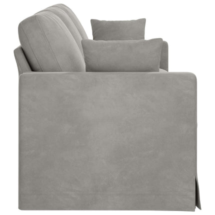 Soffa Ljusgrå 228 x 78 x 80 cm Sammet