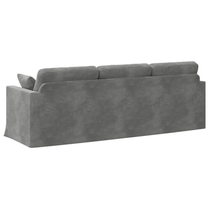 Soffa Mörkgrå 228 x 78 x 80 cm Sammet