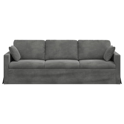 Soffa Mörkgrå 228 x 78 x 80 cm Sammet