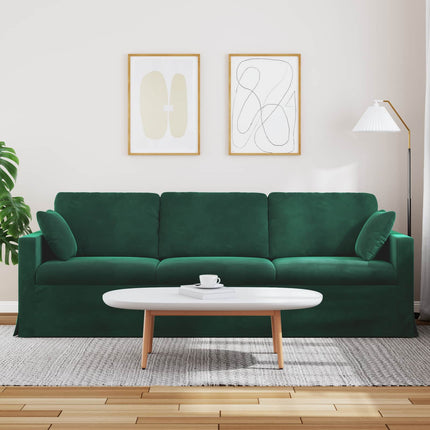 Soffa Mörkgrön 228 x 78 x 80 cm Sammet