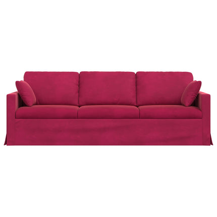 Soffa Vinröd 228 x 78 x 80 cm Sammet
