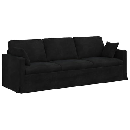 Soffa Svart 228 x 78 x 80 cm Sammet