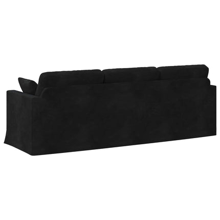 Soffa Svart 228 x 78 x 80 cm Sammet