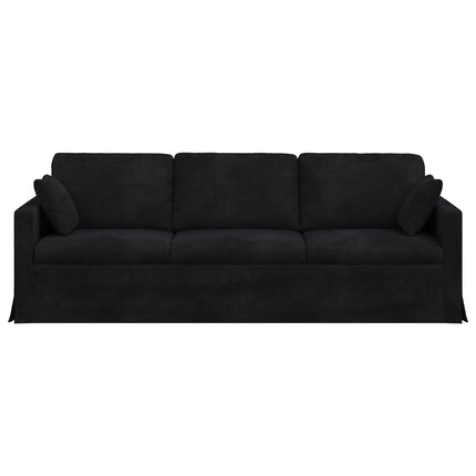 Soffa Svart 228 x 78 x 80 cm Sammet