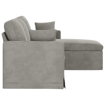 Soffa Ljusgrå 178 x 134 x 80 cm Sammet