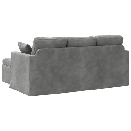 Soffa Mörkgrå 178 x 134 x 80 cm Sammet