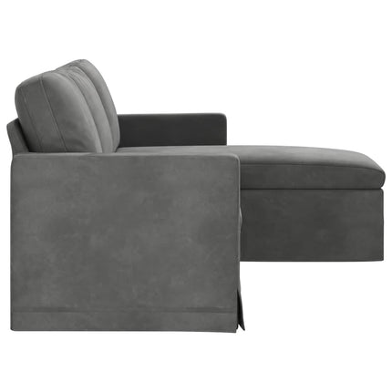 Soffa Mörkgrå 178 x 134 x 80 cm Sammet
