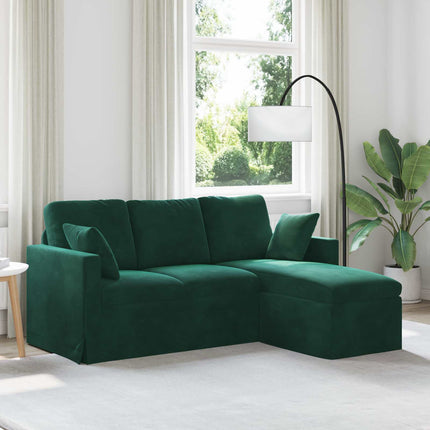 Soffa Mörkgrön 178 x 134 x 80 cm Sammet