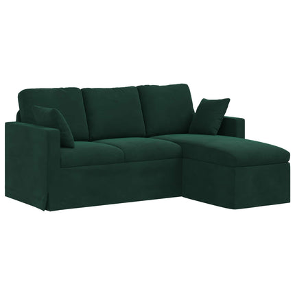 Soffa Mörkgrön 178 x 134 x 80 cm Sammet