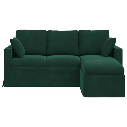Soffa Mörkgrön 178 x 134 x 80 cm Sammet