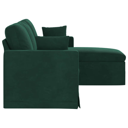 Soffa Mörkgrön 178 x 134 x 80 cm Sammet