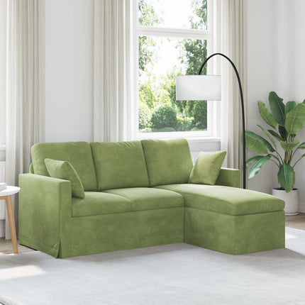 Soffa Ljusgrön 178 x 134 x 80 cm Sammet