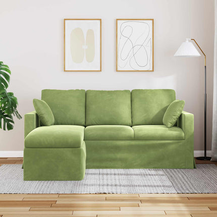 Soffa Ljusgrön 178 x 134 x 80 cm Sammet