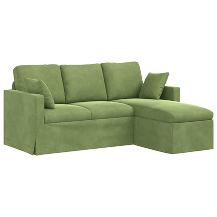 Soffa Ljusgrön 178 x 134 x 80 cm Sammet