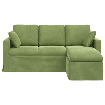Soffa Ljusgrön 178 x 134 x 80 cm Sammet