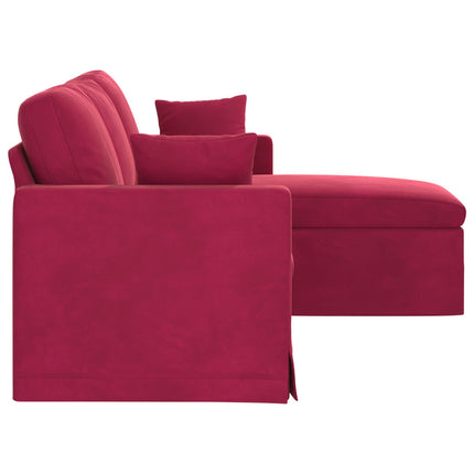 Soffa Vinröd 178 x 134 x 80 cm Sammet