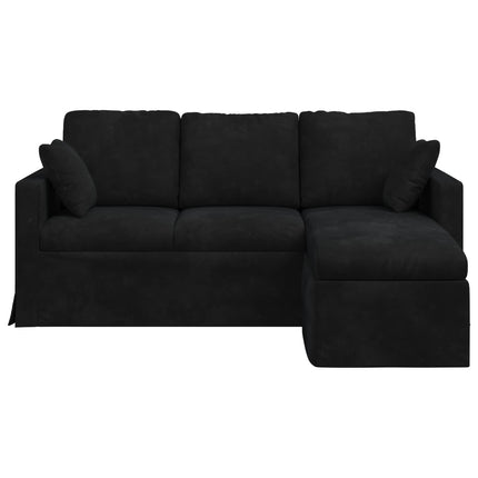 Soffa Svart 178 x 134 x 80 cm Sammet