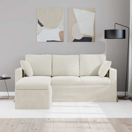 Soffa Kräm 178 x 134 x 80 cm Sammet