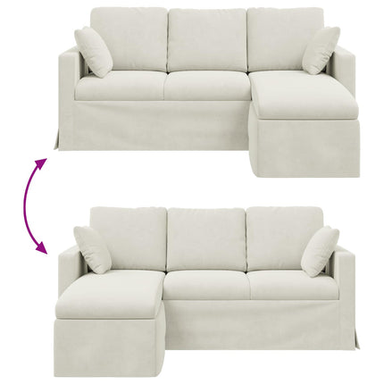 Soffa Kräm 178 x 134 x 80 cm Sammet