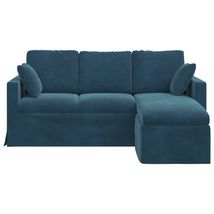 Soffa Blå 178 x 134 x 80 cm Sammet