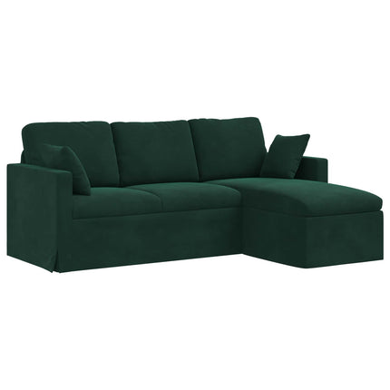 Soffa Mörkgrön 198 x 134 x 80 cm Sammet