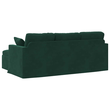Soffa Mörkgrön 198 x 134 x 80 cm Sammet