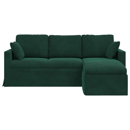 Soffa Mörkgrön 198 x 134 x 80 cm Sammet