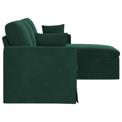 Soffa Mörkgrön 198 x 134 x 80 cm Sammet