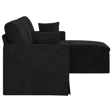 Soffa Svart 198 x 134 x 80 cm Sammet
