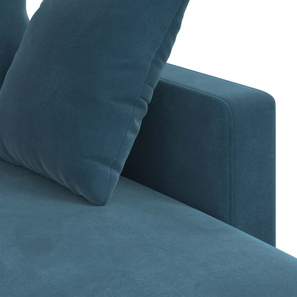 Soffa Blå 198 x 134 x 80 cm Sammet