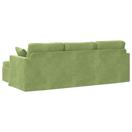 Soffa Ljusgrön 228 x 134 x 80 cm Sammet